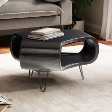 Couchtisch >WL6.840< in Mango Schwarz, Massivholz -...