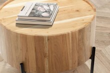 Couchtisch >WL6.844< in Akazie, Massivholz - 41x60cm (HxD)