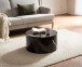 Couchtisch >MONOBLOC< in Marmor Optik schwarz, MDF - 30x60cm (HxD)