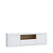 Wohnwand >LEFKADAS< (2-teilig) in weiss / Eiche Dekor - 195,4/61/41,4 cm (B/H/T)