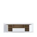 Wohnwand >LEFKADAS< (2-teilig) in weiss / Eiche Dekor - 195,4/61/41,4 cm (B/H/T)