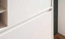 Schuhkipper >WL6.869< in Weiß, Holzwerkstoff - 71x110x24cm (BxHxT)