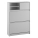 Schuhkipper >WL6.869< in Weiß, Holzwerkstoff - 71x110x24cm (BxHxT)