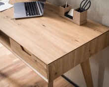 Schreibtisch >WL6.874< in Eiche Dekor, Holzwerkstoff - 120x77x55cm (BxHxT)