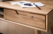 Schreibtisch >WL6.874< in Eiche Dekor, Holzwerkstoff - 120x77x55cm (BxHxT)