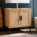 Waschbeckenunterschrank >WL6.875< in Eiche Dekor - 60x60x40 (BxHxT)