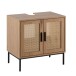 Waschbeckenunterschrank >WL6.875< in Eiche Dekor - 60x60x40 (BxHxT)