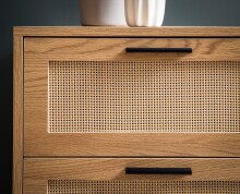 Kommode >WL6.877< in Eiche Dekor, Holzwerkstoff - 80x82x36cm (BxHxT)