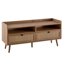 Lowboard >WL6.887< in Eiche-Dekor & Rattan,...