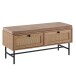 Schuhbank >WL6.890< in Eiche Dekor & Geflecht, Holzwerkstoff - 100x48x38 (BxHxT)