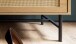 Schuhbank >WL6.890< in Eiche Dekor & Geflecht, Holzwerkstoff - 100x48x38 (BxHxT)