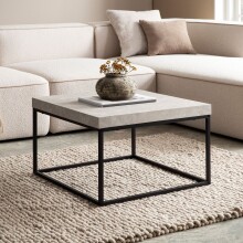 Couchtisch >WL6.931< in Stein-Optik, Holzwerkstoff - 60x38x60cm (BxHxT)