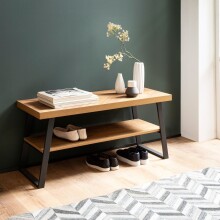Sitzbank >WL6.977< in Eiche Dekor, Holzwerkstoff -...