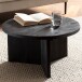 Couchtisch >WL6.985< in Mango Schwarz, Massivholz - 33x60cm (HxD)