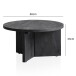 Couchtisch >WL6.985< in Mango Schwarz, Massivholz - 33x60cm (HxD)