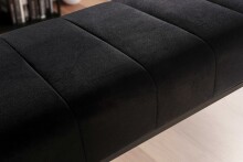 Sitzbank >WL7.010< in Schwarz, Samt - 108x40x40cm (BxHxT)