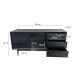 Sideboard >WL7.021< in Akazie Schwarz, Massivholz - 160x81x42cm (BxHxT)