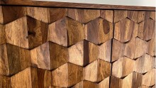 Sideboard >WL7.029< in Sheesham, Massivholz - 175x70x40cm (BxHxT)