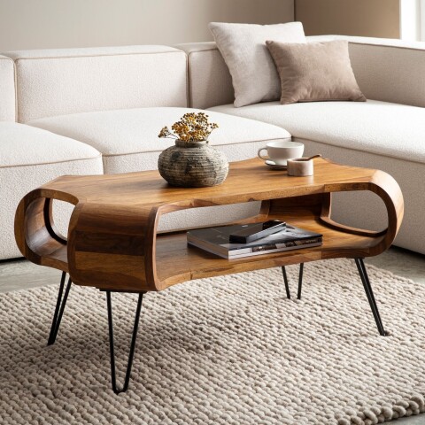Couchtisch >WL7.037< in Sheesham, Massivholz - 100x47x60cm (BxHxT)