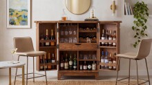 Barschrank >WL7.041< in Sheesham, Massivholz -...
