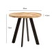 Esstisch >WL7.055< in Mango / schwarz, Massivholz & Metall - 75x80cm (HxD)