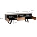 Lowboard >WL7.056< in Akazie / Schwarz, Massivholz & Metall - 140x50x40 (BxHxT)