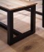 Sitzbank >WL7.064< in Akazie / schwarz, Massivholz / Metall - 120x45x40 (BxHxT)