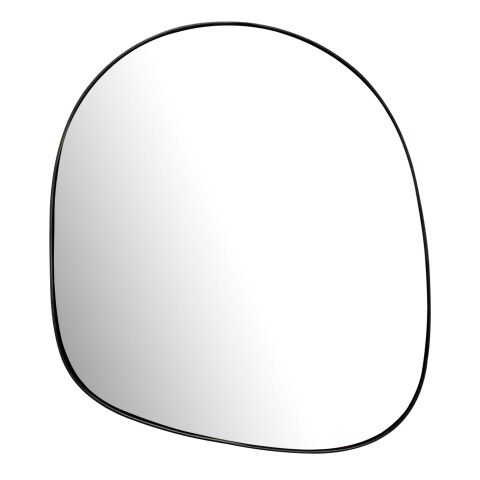 Spiegel >WL7.124< in Schwarz, Spiegel / Metall - 53x60x3cm (BxHxT)