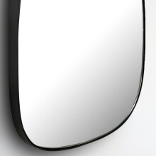 Spiegel >WL7.124< in Schwarz, Spiegel / Metall - 53x60x3cm (BxHxT)