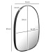 Spiegel >WL7.124< in Schwarz, Spiegel / Metall - 53x60x3cm (BxHxT)