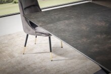 Kulissen-Esstisch >WL7.146< in Keramik Schwarz - 180/260x76x95 (BxHxT)
