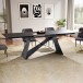 Kulissen-Esstisch >WL7.148< in Keramik Schwarz - 180x78x95 (BxHxT)