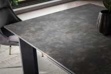 Kulissen-Esstisch >WL7.152< in Keramik Schwarz - 180/240x77x95 (BxHxT)