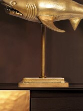 Dekofigur >shark< in Gold, Aluminium - 70x49x27cm (BxHxT)