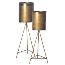 Blumentopf >WL7.171< (2-teilig) in Gold, Metall -...