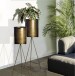 Blumentopf >WL7.171< (2-teilig) in Gold, Metall - 89x32cm (HxD)
