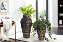 Dekovase >WL7.177< (2-teilig) in Gold, Aluminium - 51x26cm (HxD)