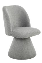 Esszimmerstuhl >BARI II S< (2er-Set) in Grau, 360° drehbar - 54x85x63cm (BxHxT)