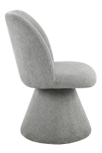 Esszimmerstuhl >BARI II S< (2er-Set) in Grau, 360° drehbar - 54x85x63cm (BxHxT)