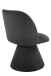 Esszimmerstuhl >BARI II S< (2er-Set) in Anthrazit, 360° drehbar - 54x85x63cm (BxHxT)