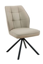 Esszimmerstuhl >BRAGA S< (2er-Set) drehbar, Leder Cappuccino - 51x90x68 (BxHxT)