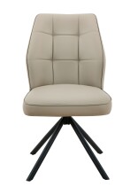 Esszimmerstuhl >BRAGA S< (2er-Set) drehbar, Leder Cappuccino - 51x90x68 (BxHxT)