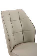 Esszimmerstuhl >BRAGA S< (2er-Set) drehbar, Leder Cappuccino - 51x90x68 (BxHxT)