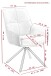 Esszimmerstuhl >FARO I S< (2er-Set) drehbar, Leder Grau - 62x90x67 (BxHxT)