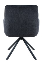 Esszimmerstuhl >FARO I S< (2er-Set) drehbar, Leder Schwarz - 62x90x67 (BxHxT)