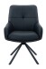 Esszimmerstuhl >FARO I S< (2er-Set) drehbar, Leder Schwarz - 62x90x67 (BxHxT)