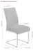 Freischwinger >INES S< (2er-Set) in Grau, Webstoff - 50x99x66cm (BxHxT)