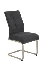 Freischwinger >INES S< (2er-Set) in Anthrazit, Webstoff - 50x99x66cm (BxHxT)