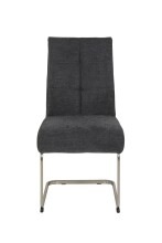 Freischwinger >INES S< (2er-Set) in Anthrazit, Webstoff - 50x99x66cm (BxHxT)