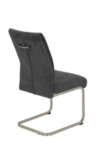 Freischwinger >INES S< (2er-Set) in Anthrazit, Webstoff - 50x99x66cm (BxHxT)
